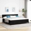 vidaXL Boxspringbett mit Matratze Schwarz 200 x 200 cm Stoff