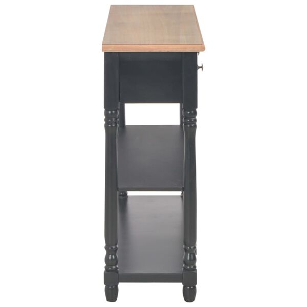 vidaXL Konsolentisch Schwarz 120x30x76 cm MDF