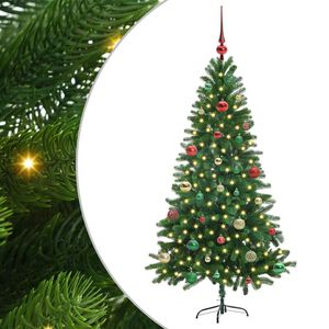 vidaXL Weihnachtsbaum mit 150 LEDs mit St&auml;nder Gr&uuml;n 150 cm PE