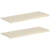 vidaXL Fensterb&auml;nke 2 stk. Wei&szlig; 110 x 40 x 2 cm Massivholz Eiche