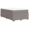 vidaXL Boxspringbett mit Matratze Taupe 120x200 cm Stoff