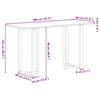 vidaXL Bartisch mit Baumkanten 200x80x102 cm Massivholz Rechteckig