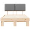 vidaXL Bettgestell mit gepolstertem Kopfteil Hellgrau 120 x 190 cm