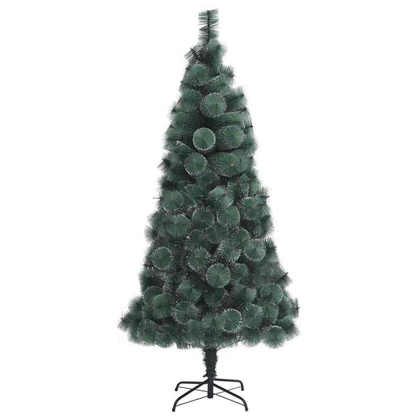 vidaXL K&uuml;nstlicher vorbeleuchteter Weihnachtsbaum mit Kugelset 210 cm