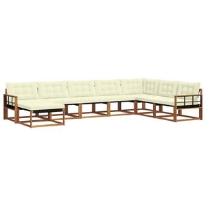vidaXL Outdoor-Sofagarnitur mit Kissen 8 pcs Natur und Creme