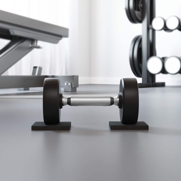 vidaXL Gummigranulat-Patiopad Schwarz 9 x 9 x 1 cm Gummi