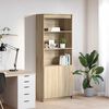 vidaXL Highboard Sonoma-Eiche 70x35x180 cm Holzwerkstoff