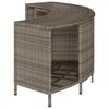 vidaXL Outdoor-Regale f&uuml;r Whirlpool 2 Stk. Grau Poly Rattan