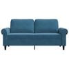 vidaXL 2-Sitzer-Sofa Blau 140 cm Samt