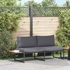 vidaXL Gartensofa mit Kissen Braun 200.5 x 70 x 85.5 cm Metall