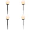vidaXL Au&szlig;en Solarlichter mit Erdnagel 4 pcs Warmes Wei&szlig; 38,5 cm ABS