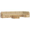 vidaXL Outdoor-Sofagarnitur 7 stk. Wei&szlig; und Beige Polyester