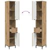 vidaXL Badezimmerschrank mit Speicher Artisan-Eiche 31,5 x 33 x 190 cm