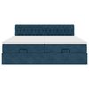 vidaXL Ottoman-Bett mit Matratzen Dunkelblau 160x200 cm Samt