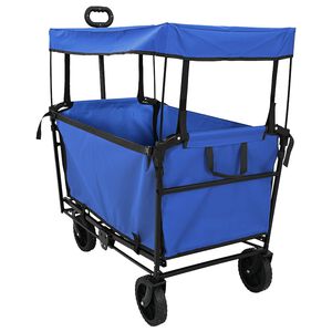 vidaXL Klapp-Handwagen Schwarz 105 x 56,5 x 116 cm Oxford-Stoff