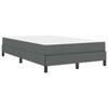vidaXL Boxspringbett mit Matratze Dunkelgrau 120 x 200 cm Stoff