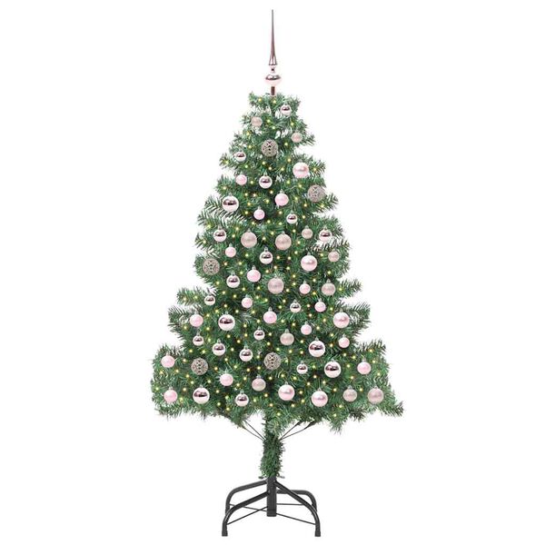 vidaXL Weihnachtsbaum mit 300 LEDs mit St&auml;nder Gr&uuml;n 180 cm PVC