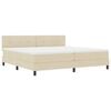 vidaXL Boxspringbett mit Matratze Creme 200 x 200 cm Stoff