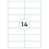 rillprint Selbstklebende Aufkleber Etiketten 105x42,4 mm 1000 Blatt Wei&szlig;
