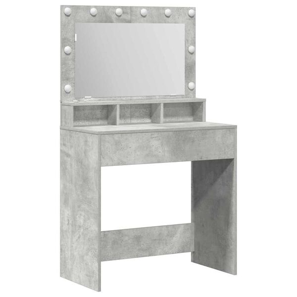 vidaXL Schminktisch Beton Grau 75,5 x 41 x 135 cm Holzwerkstoff