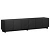 vidaXL TV-Lowboard 179.5 x 34.5 x 40 cm Schwarz Holzwerkstoff