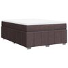 vidaXL Boxspringbett mit Matratze Dunkelbraun 140x200 cm Stoff