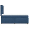 vidaXL Boxspringbett mit Matratze Blau 90x200 cm Stoff