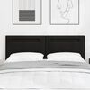 vidaXL LED Kopfteil Schwarz 144 cm Kunstleder