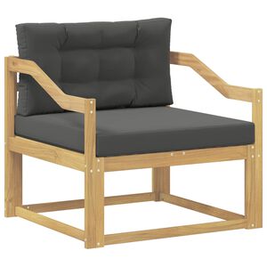 vidaXL Outdoor Mittelsofa Polyester Wei&szlig;