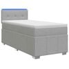 vidaXL Boxspringbett mit Matratze Hellgrau 90 x 200 cm Stoff