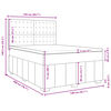 vidaXL Boxspringbett mit Matratze Creme 140x200 cm Stoff
