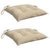 vidaXL Stuhlkissen 2 Stk. Beige 40x40x7 cm Oxford-Gewebe