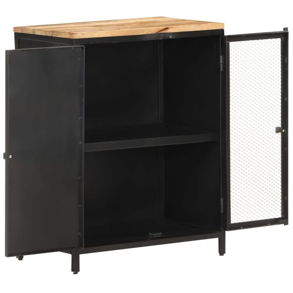 vidaXL Sideboard 60x35x78 cm Raues Mango-Massivholz