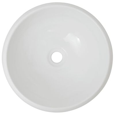 vidaXL 2-tlg. Badmöbel-Set Keramik Weiß