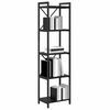 vidaXL B&uuml;cherregal Schwarz Eichen-Optik 40 x 30 x 155 cm Holzwerkstoff