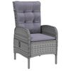 vidaXL 3-tlg. Garten-Essgruppe Poly Rattan Grau