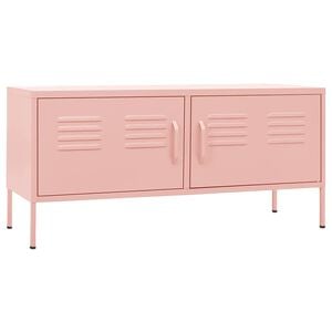 vidaXL TV-Schrank Rosa 105x35x50 cm Stahl