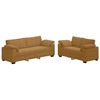 vidaXL 2-teiliges Sofa-Set mit Kissen, brauner Samt
