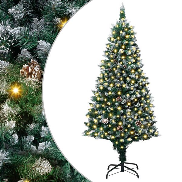 vidaXL Künstlicher Weihnachtsbaum mit 300 LEDs mit Ständer Grün 180 cm