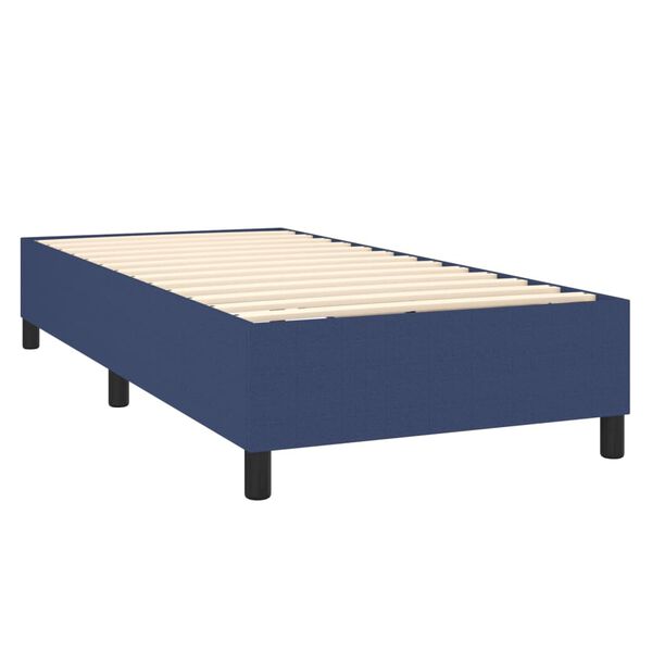 vidaXL Boxspringbettgestell Blau 100x200 cm Stoff