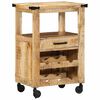 vidaXL K&uuml;chentrolley Braun 55 x 40 x 80 cm Massivholz Mango