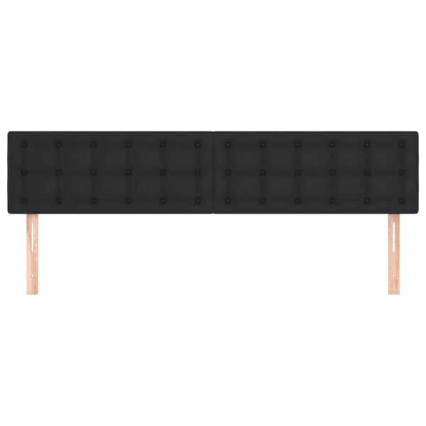 vidaXL Kopfteile Schwarz 160x5x78/88 cm Kunstleder