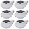 6x Au&szlig;enlampe Sonnenlichtset Zaunlicht Dachrinne-Licht wei&szlig;