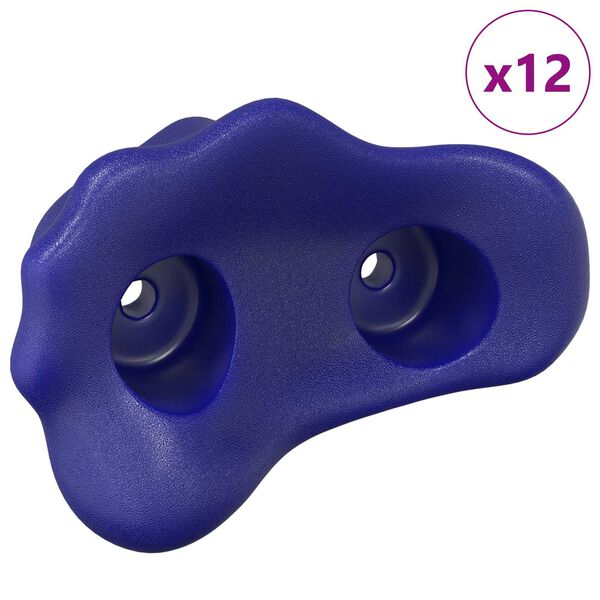 vidaXL Klettergriff 12 pcs Blau 100 x 67 x 43 mm PP