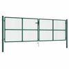 vidaXL Maschen-Gartentor aus Stahl 400 x 125 cm Grün