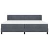 vidaXL Boxspringbett mit Matratze Dunkelgrau 200 x 200 cm Samt