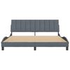 vidaXL Bettgestell ohne Matratze "Hanko" Dunkelgrau 180x200 cm Samt
