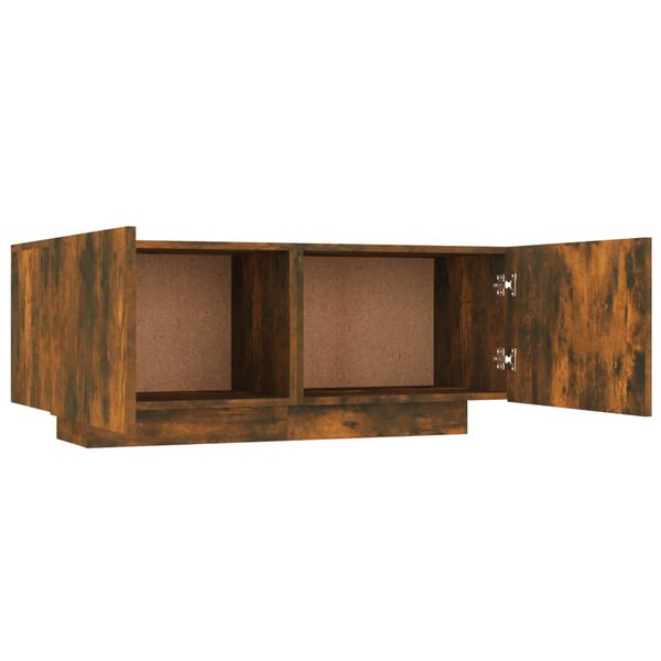 vidaXL TV-Schrank Räuchereiche 100x35x40 cm Holzwerkstoff