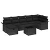 vidaXL Gartensofa-set 8 stk. Schwarz Poly-Rattan