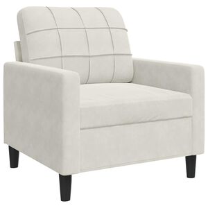vidaXL Sessel Creme 60 cm Samt